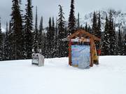 Pistekaart in het skigebied