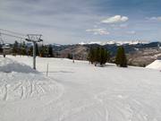 Oefenpiste bij het bergstation van de Eagle Bahn Gondola
