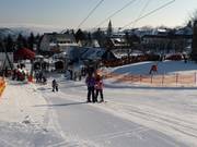 Nachtskilauflift - Sleeplift met T-beugel/Ankerlift