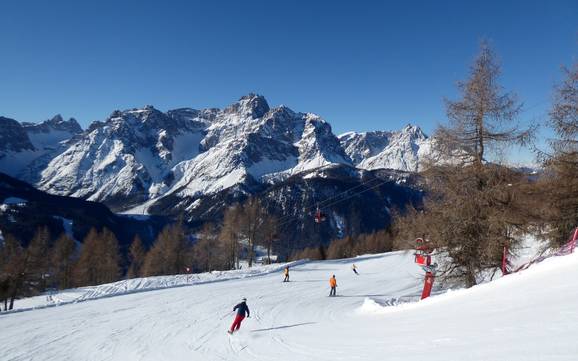 Grootste hoogteverschil in het Südtiroler Hochpustertal – skigebied 3 Zinnen Dolomieten – Helm/Stiergarten/Rotwand/Kreuzbergpass