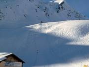 Snelheidsmeettraject bij de Parsenn Rapid