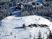 In de diepe sneeuw vanaf de G-Link richting Wagrain - lokale kennis is een voordeel