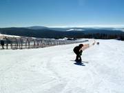 De 186 meter lange, overdekte transportband