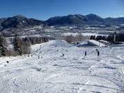 Licht en breed presenteert zich de Jaudenhang