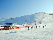 Uitzicht op de pistes in het Sky Resort