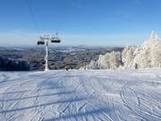 Start van de 1,3 km lange piste bij de Große Almberg-stoeltjeslift
