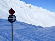 Start van de skiroute Rinderhütte