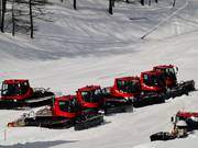 Pistenbully's wachten op hun inzet