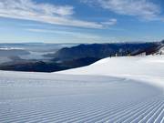 Perfect geprepareerde piste in het skigebied Treble Cone