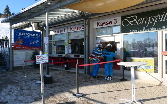 Ostallgäu: netheid van de skigebieden – Netheid Nesselwang – Alpspitze (Alpspitzbahn)