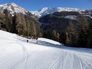 Middelzware piste Sinkmoos naar het dalstation Breiteben