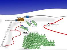 Pistekaart Ködellift – Nordhalben