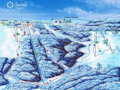 Pistekaart Šachty – Vysoké nad Jizerou