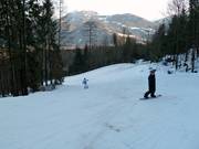 Start van de piste bij de sleeplift