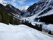 Skiroute Wilde Grub'n naar het dalstation