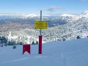 Pistebewegwijzering op de Alpe Cermis