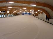 Uitzicht op de beginnerspiste