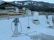 Eletro tankstation bij het dalstation van de Spieljochbahn in Fügen