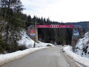 Route naar het skigebied Ravna Planina