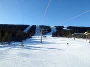 Uitzicht op de meer uitdagende pistes in Lindvallen