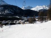 Afdaling onder de stoeltjeslift