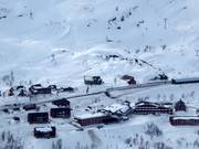 Uitzicht op de accommodaties in Riksgränsen