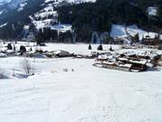 Uitzicht op de accommodaties in Aschau