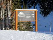 Pistebewegwijzering in het skigebied Sunshine Village