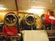 De sneeuwkanonnen staan klaar voor gebruik