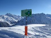 Pistebewegwijzering in het skigebied Gargellen