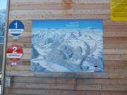 Pistekaart bij het dalstation