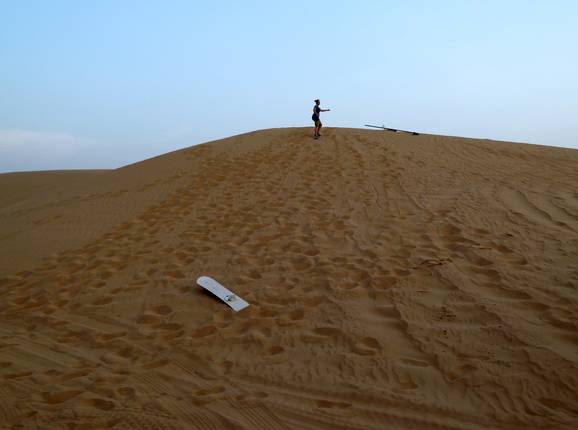 Uitzicht op de afdaling