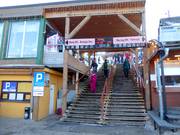 Informatie bij de ingang van de liften