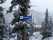 Pistebewegwijzering in het skigebied Whitewater