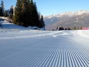 Perfect geprepareerde piste in Aprica