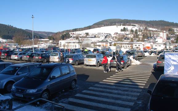 Kassel (regeringsdistrict): bereikbaarheid van en parkeermogelijkheden bij de skigebieden – Bereikbaarheid, parkeren Willingen – Ettelsberg