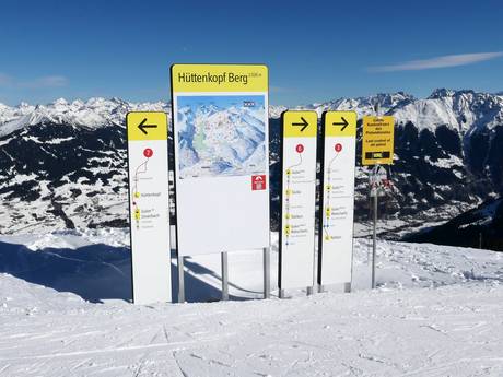 westelijke deel van de oostelijke Alpen: oriëntatie in skigebieden – Oriëntatie Golm