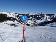 Piste markering blauw