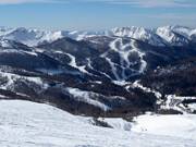 Uitzicht op de pistes bij Vilina Voda