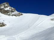 Middelzware afdaling Riepensattel op de Schlegeis Gletscher