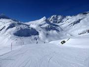 Makkelijke afdaling bij de Hüttenlift