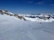 Brede en gemakkelijke gletsjerpiste