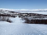 Zeer goed geprepareerde piste in Björkliden