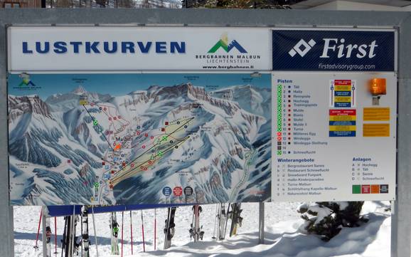 Liechtenstein: oriëntatie in skigebieden – Oriëntatie Malbun