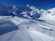 Piste met uitzicht op de Piz Tambo