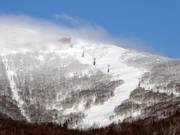 Uitzicht op de moeilijke piste Center Bowl Way