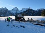 Kiosk bij de dalafdaling