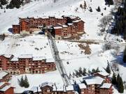 Schuine lift naar Pierre et Vacances Premium les Crets