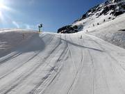 Zeer zelden: dwarsgroeven op de piste in Arcalís