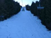 Zwarte piste onder de Hohenbogenbahn